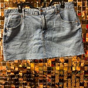 No Boundaries Light Blue Denim Mini Skirt